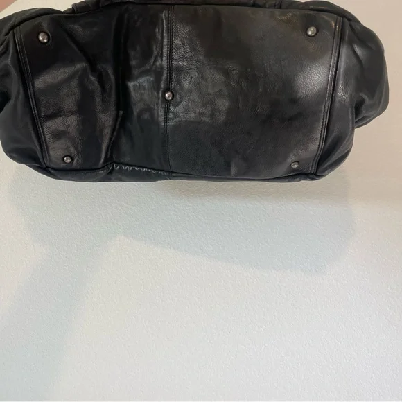 Rustic Town Black Leather Duffel Bag Casanova Travel - Picture 4 of 13